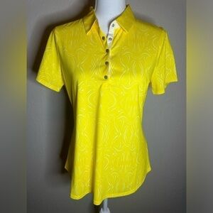 Cutter & Buck yellow short sleeve golf shirt size medium